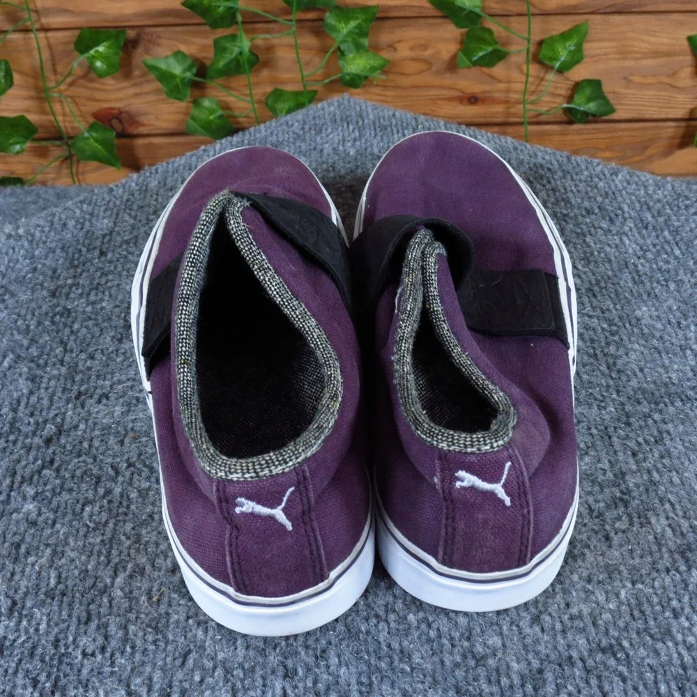 PUMA El Rey Women‎ Casual Slip On Sneakers Size 7.5 Walking Purple Fabric Canvas